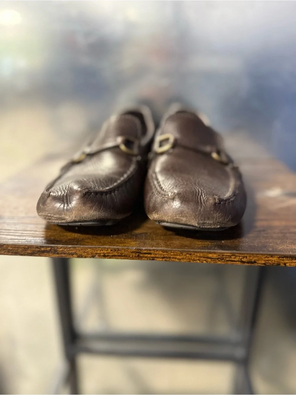 $1200 Louis Vuitton Brown Leather Lombok Loafers US 10.5 UK 9.5 EU 43.5 Shoes